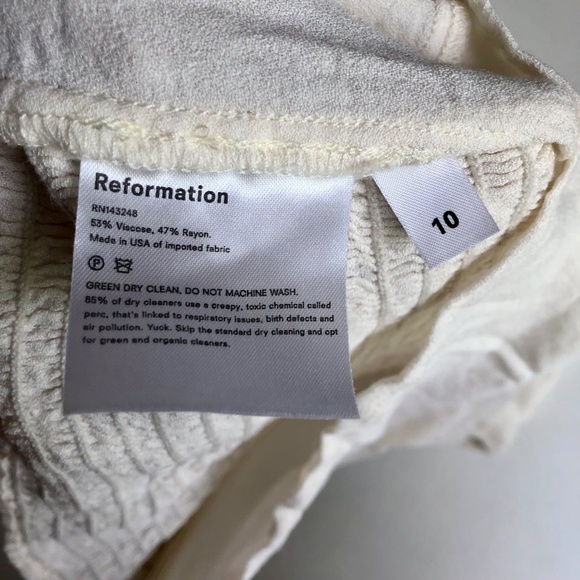 Reformation | Tops | Reformation Cream Smocked Back Puff Sleeve Top | Poshmark